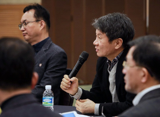 정몽규 HDC그룹 회장이 워크숍 참석해 발언하고 있다. <HDC 제공>